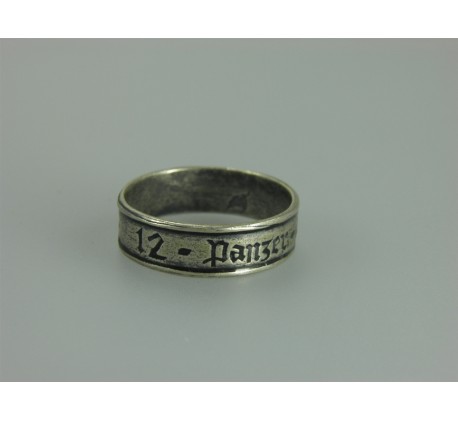 12th SS Tank Division Hitler Youth Silver Ring