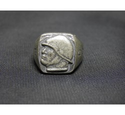 WW2 Italian Duce DUX Commemorative Silver Ring