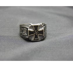WW2 German Iron Cross Commemorative Silver Ring.