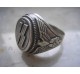 WW2 Third Reich Nazi Germany Waffen SS Runes War Silver Ring.